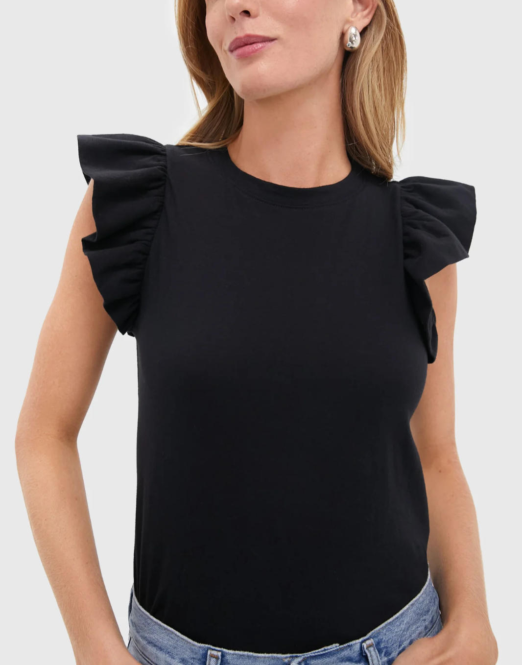 Paige Erissa Ruffle Sleeve Tee MSRP $109