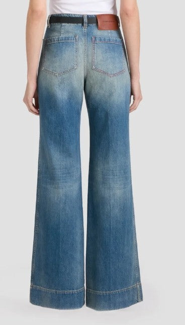 Victoria Beckham High Rise Wide Leg Alina Jeans MSRP $650