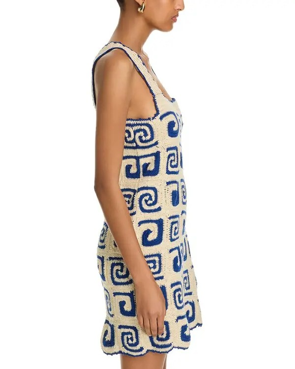 Rhode Goldie Crochet Mini Dress MSRP $475