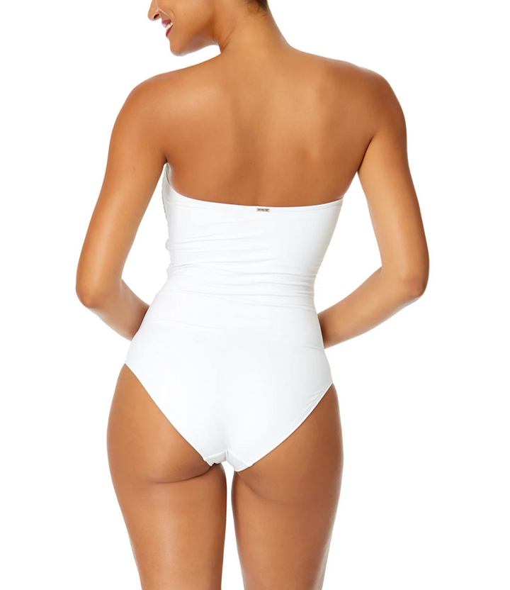 Anne Cole Twist Front Shirred One Piece Swimsuit MSRP $88