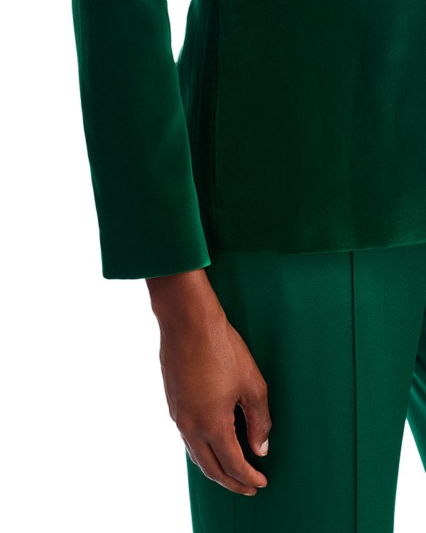 Alice and Olivia Macey Notch Collar Velvet Blazer MSRP $550
