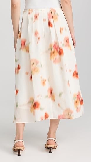 Vince Floral Gathered MIDI Skirt MSRP $395
