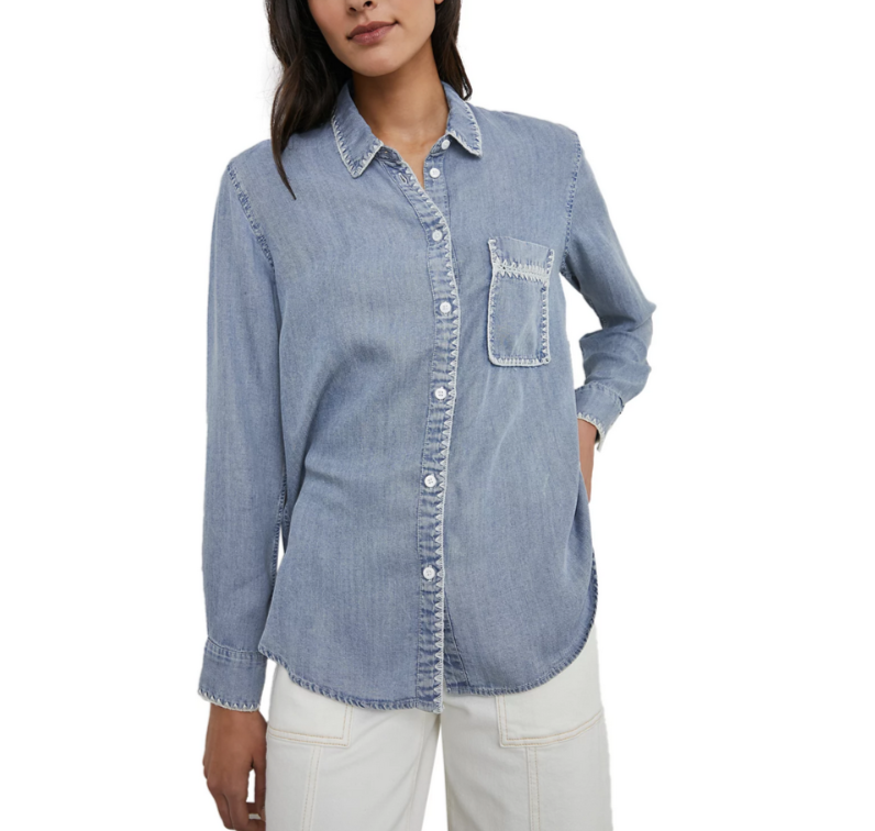 Rails Saya Button Front Shirt MSRP $188