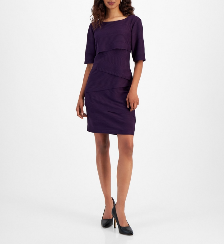 Connected Petite Textured Sheath Dress MSRP $69