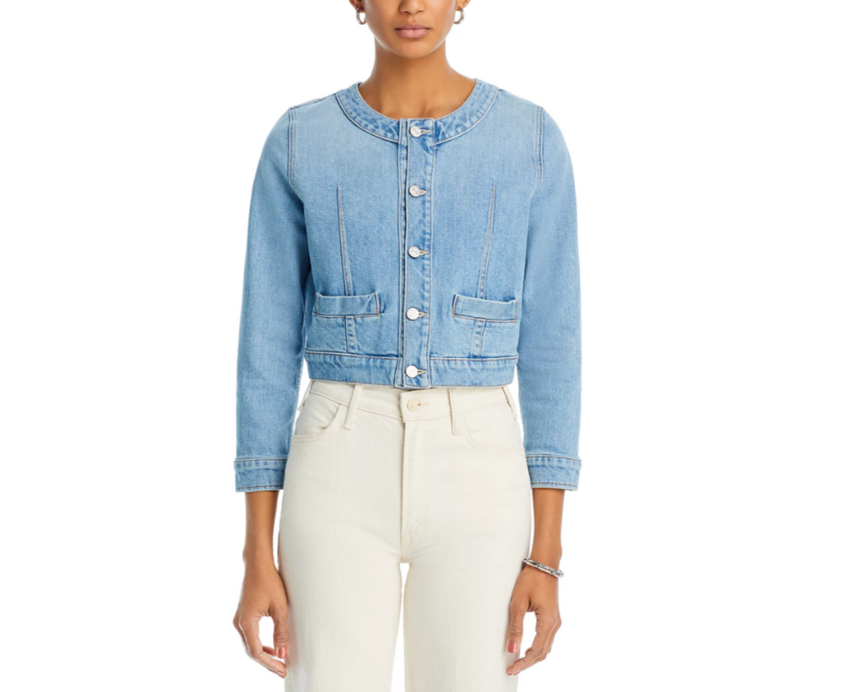 MOTHER The Picky Cropped Denim Jacket MSRP $425