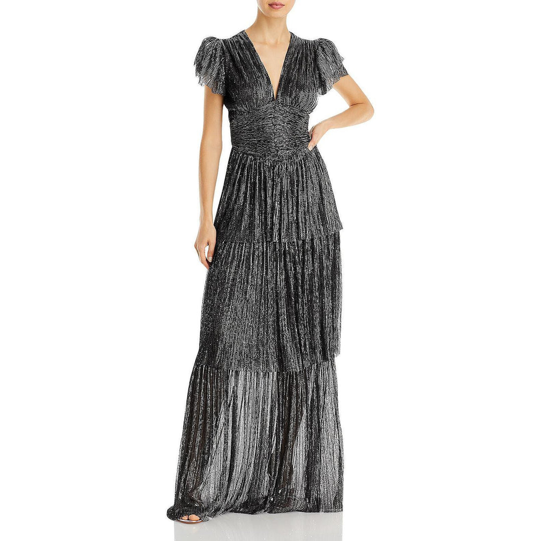 Sabina Musayev Sarah Tiered Sequined Dress MSRP $570 # 3B 2174 NEW