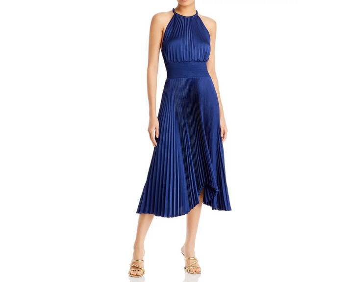 A.L.C. Renzo II Pleated Halter Dress MSRP $595