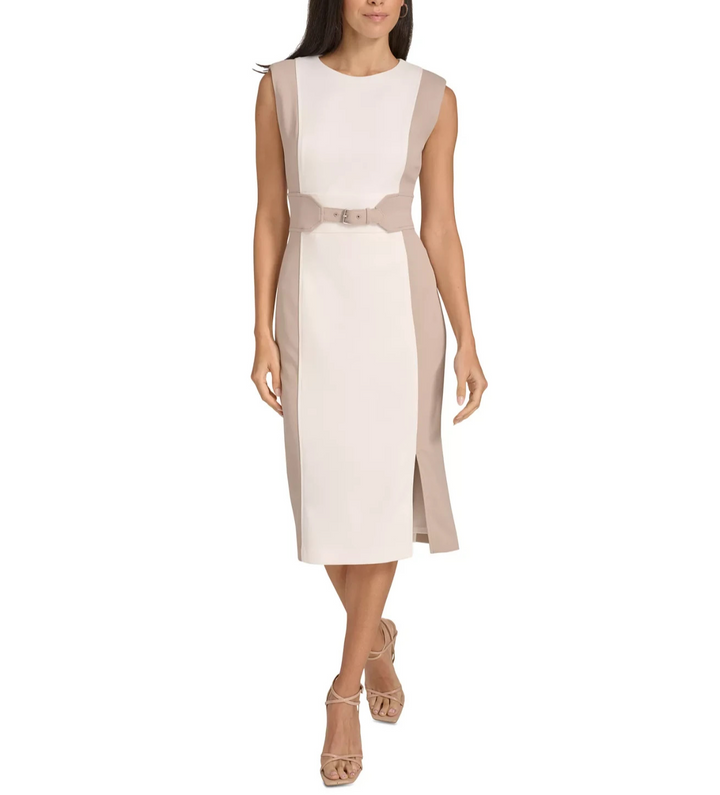 Calvin Klein Women's  Scuba Crepe Sheath Dress MSRP $134