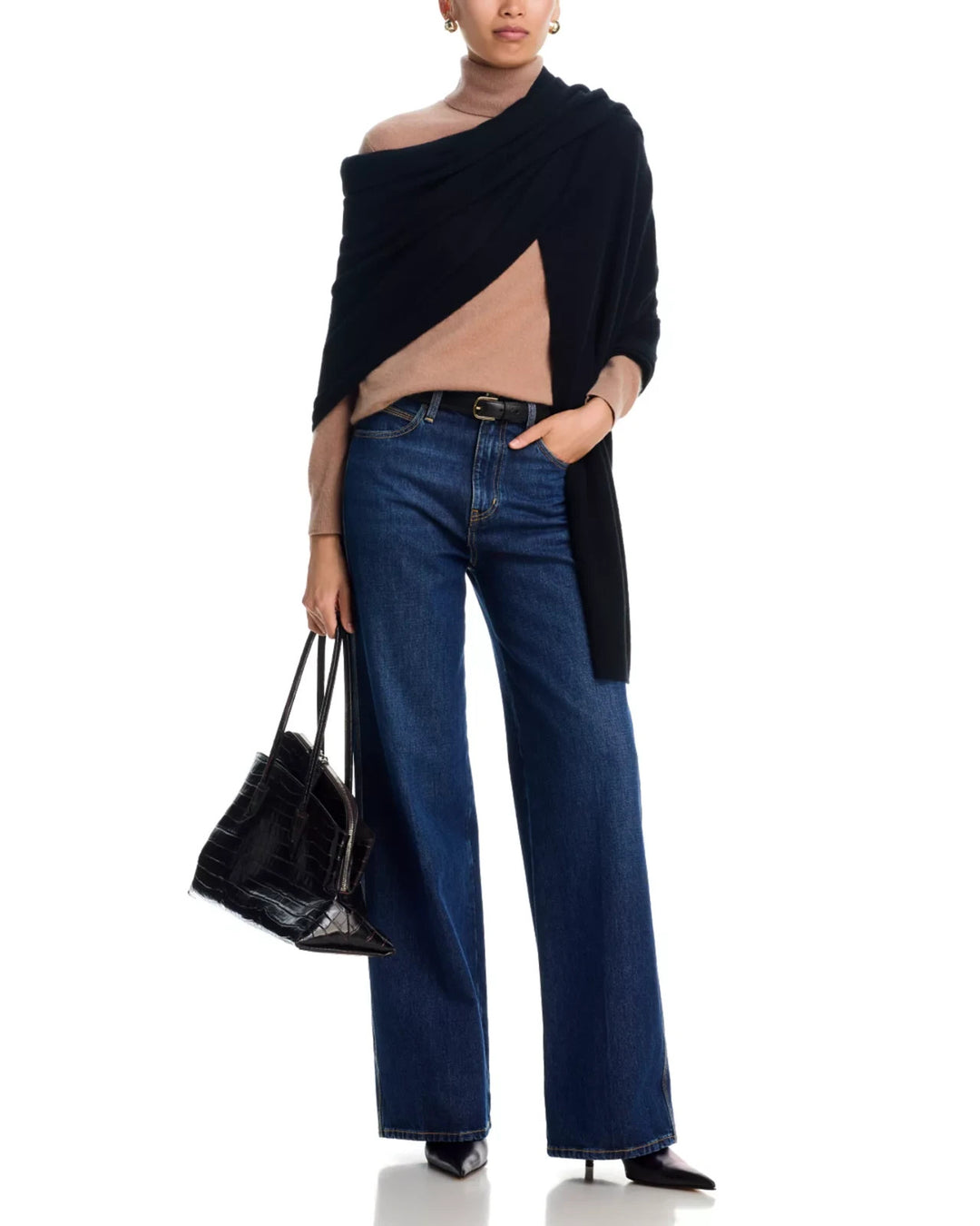 C by Bloomingdale's Cashmere 100% Cashmere Travel Wrap MSRP $198