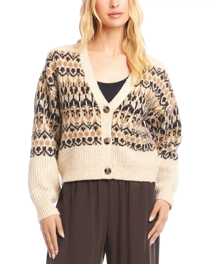 Karen Kane Jacquard Cardigan MSRP $109