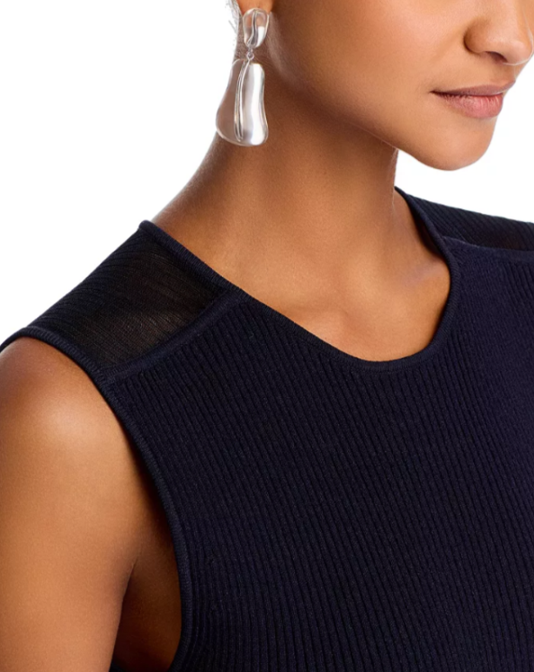 Derek Lam 10 Crosby Lecco Dropped Waist Mixed Media Maxi Dress MSRP $425