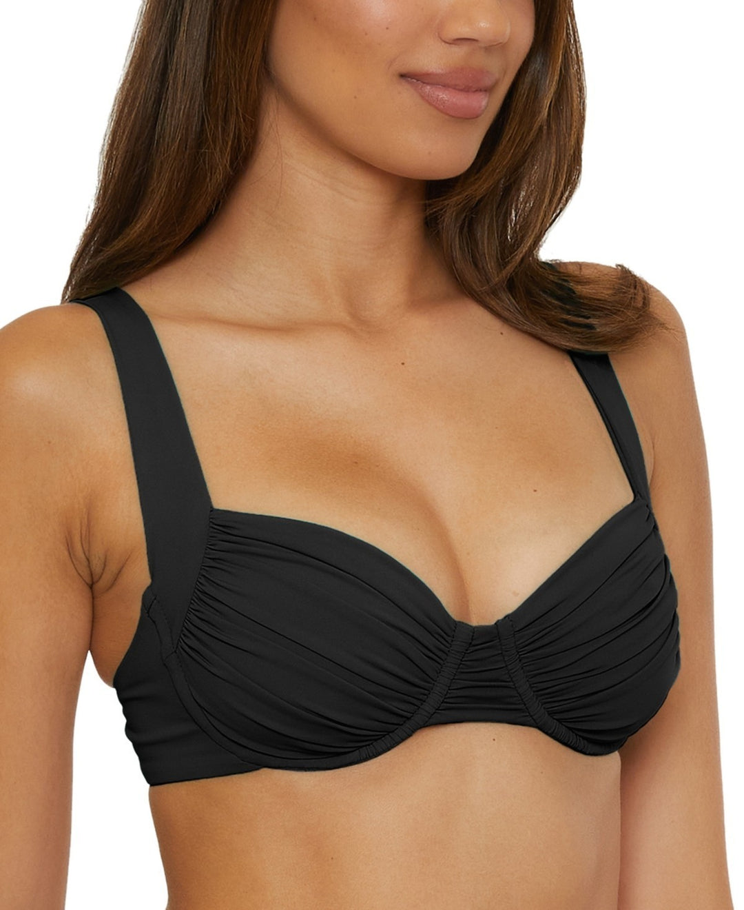 Becca Women's Ruched Underwire Bikini Top MSRP $88