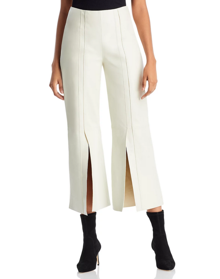 By Malene Birger Warran Cropped Wide Leg Leather Pants 19A 887