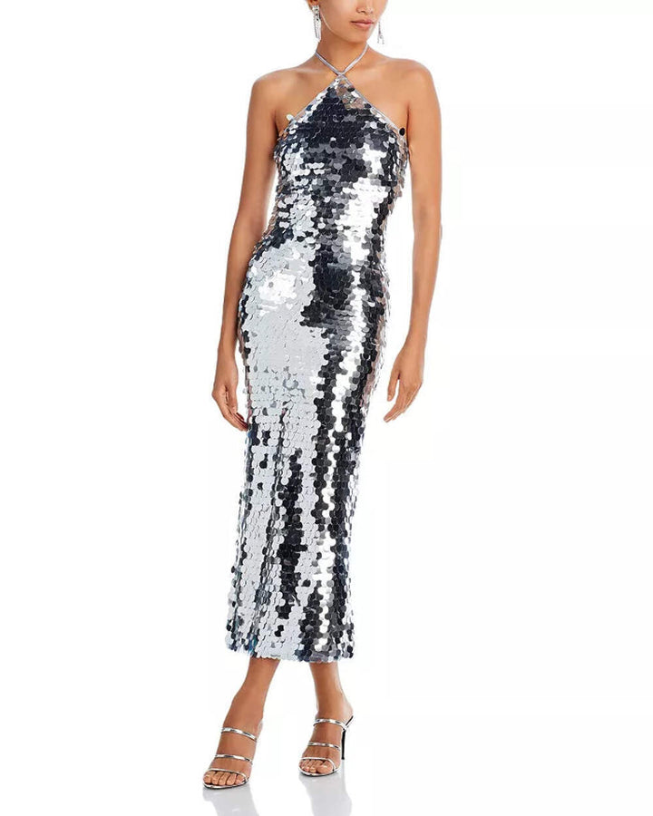 The New Arrivals by Ilkyaz Ozel Blanca Embellished Halter Gown 14B 1833