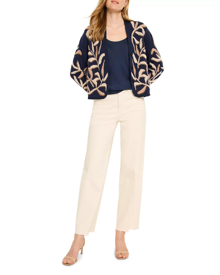 NIC+ZOE Midnight Fern Tufted Knit Jacket MSRP $218