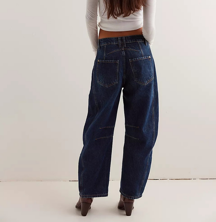 Free People We The Free Good Luck Mid Rise Barrel Jeans MSRP $98