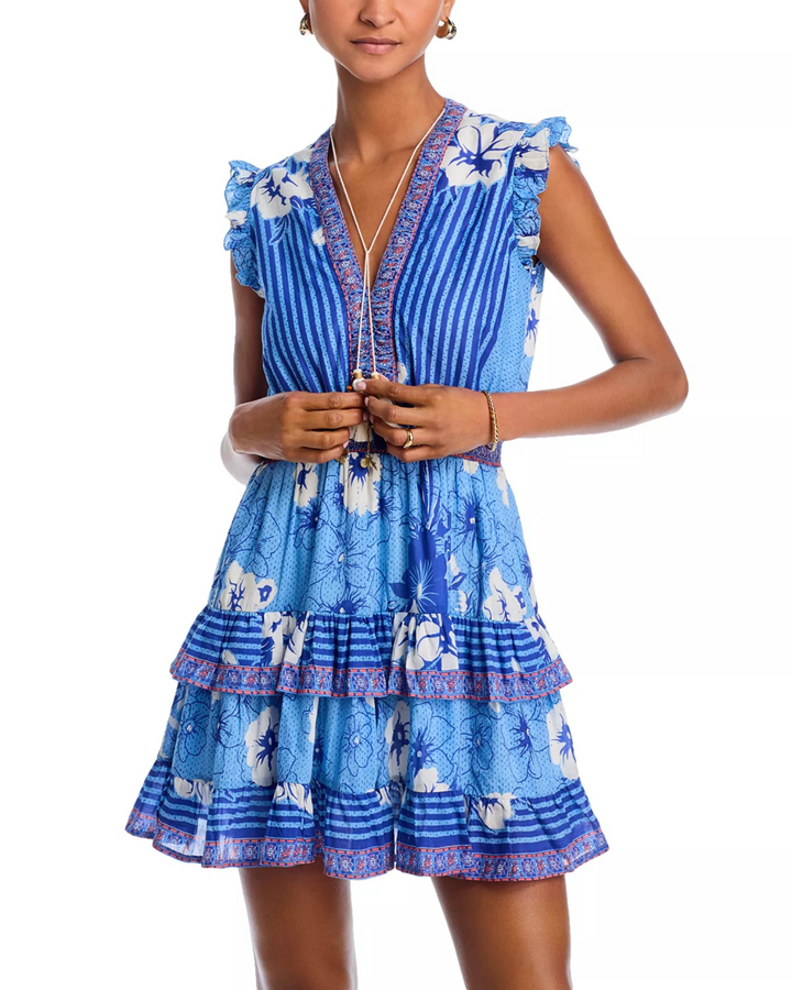 Bell Olivia Floral Print Mini Dress MSRP $324