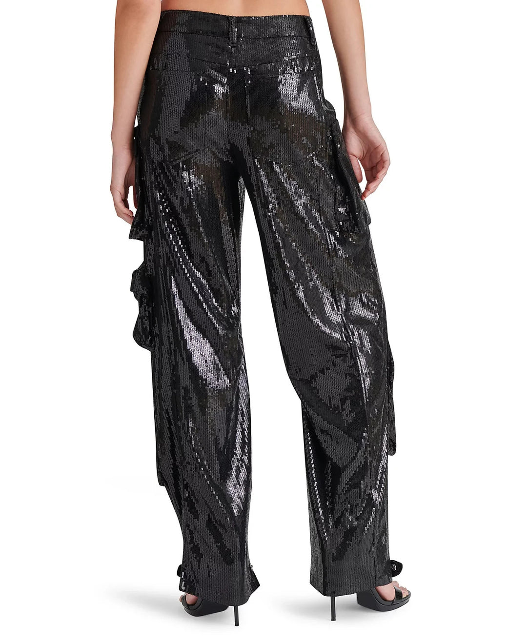 STEVE MADDEN Duo Sequin Cargo Pants MSRP $139