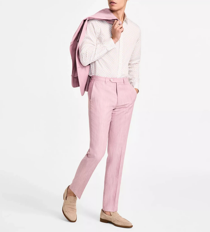 Michael Kors Men's Classic Fit Pink Suit Separates Pant MSRP $135