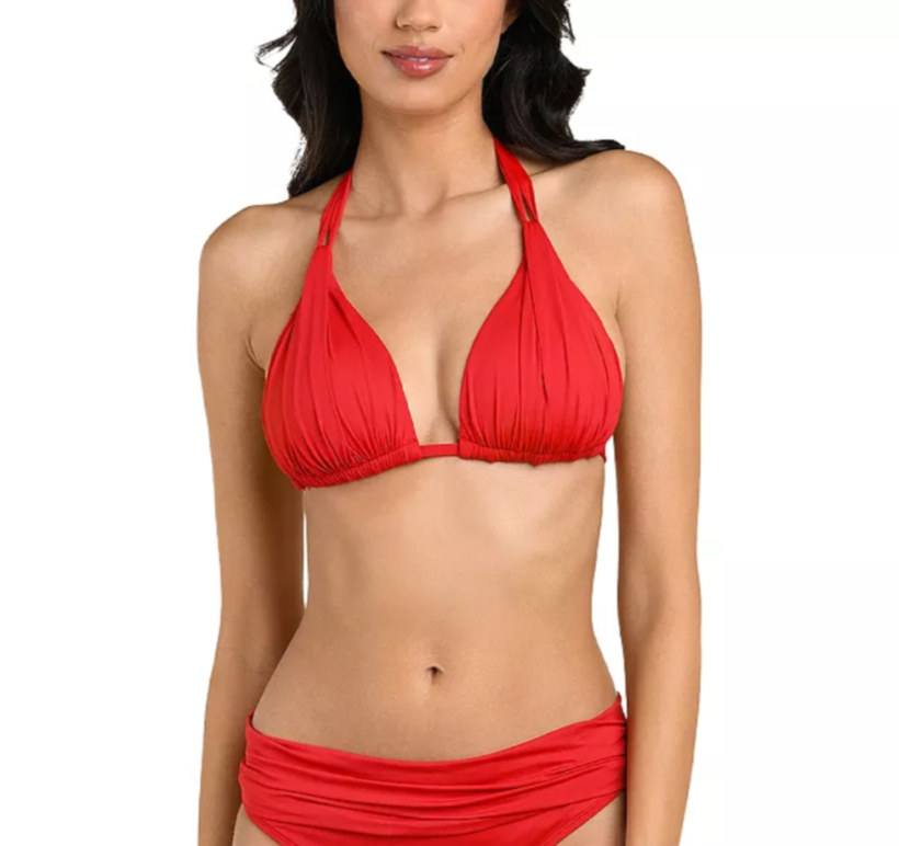 La Blanca Island Gathered Halter Bikini Top MSRP $75