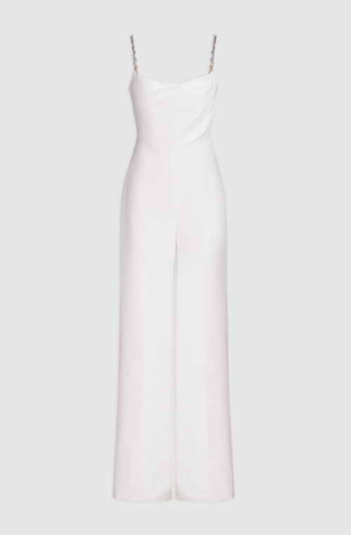 HALSTON Brea Scoop Neck Sleeveless Jumpsuit MSRP $495