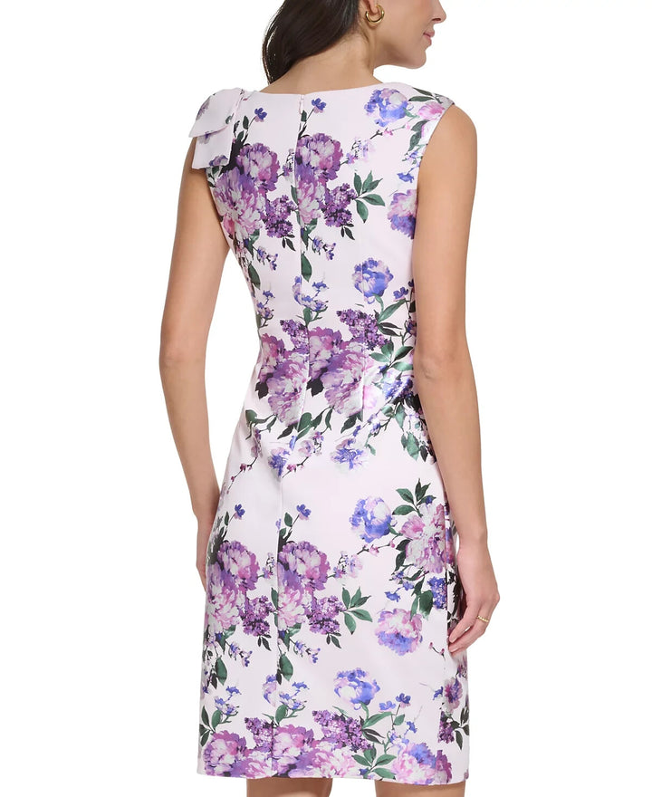 Jessica Howard Floral Print Asymmetric Sleeveless Sheath Dress MSRP $119