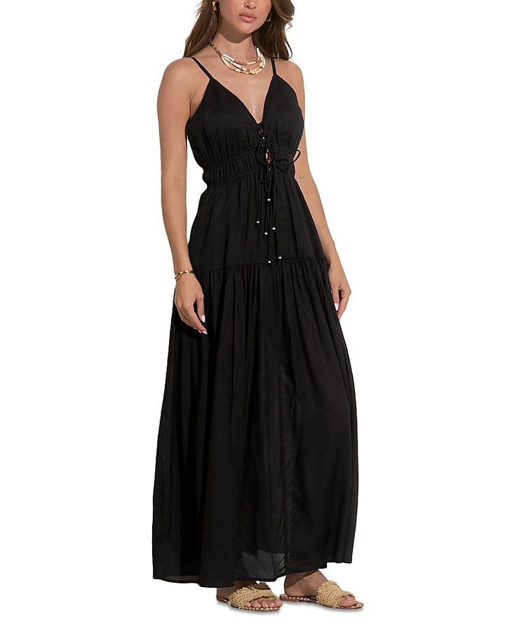 Elan Spaghetti Strap Maxi Swim Cover-up Dress MSRP $87