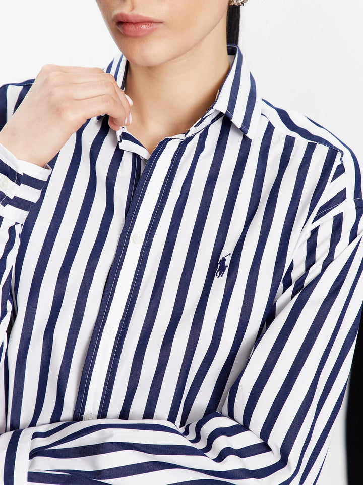 POLO RALPH LAUREN Striped dress with logo embroidery MSRP $248 Size 12