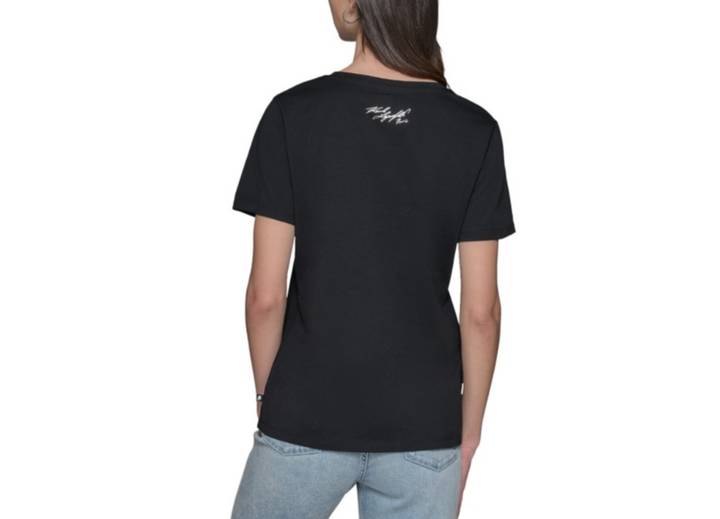 KARL LAGERFELD PARIS Embellished Graphic T-Shirt MSRP $59