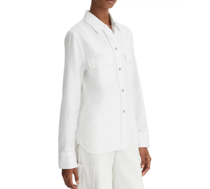 Vince Utility Cotton & Silk Shirt MSRP $295