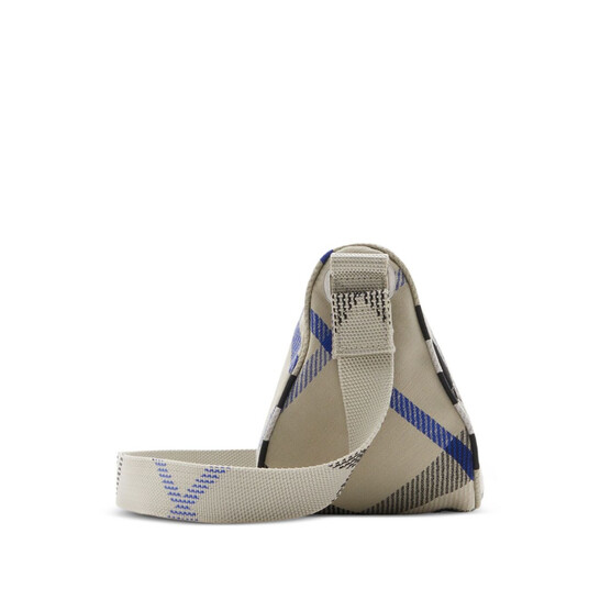 Burberry Small Shield Checked Pattern Messenger Bag MSRP $2150