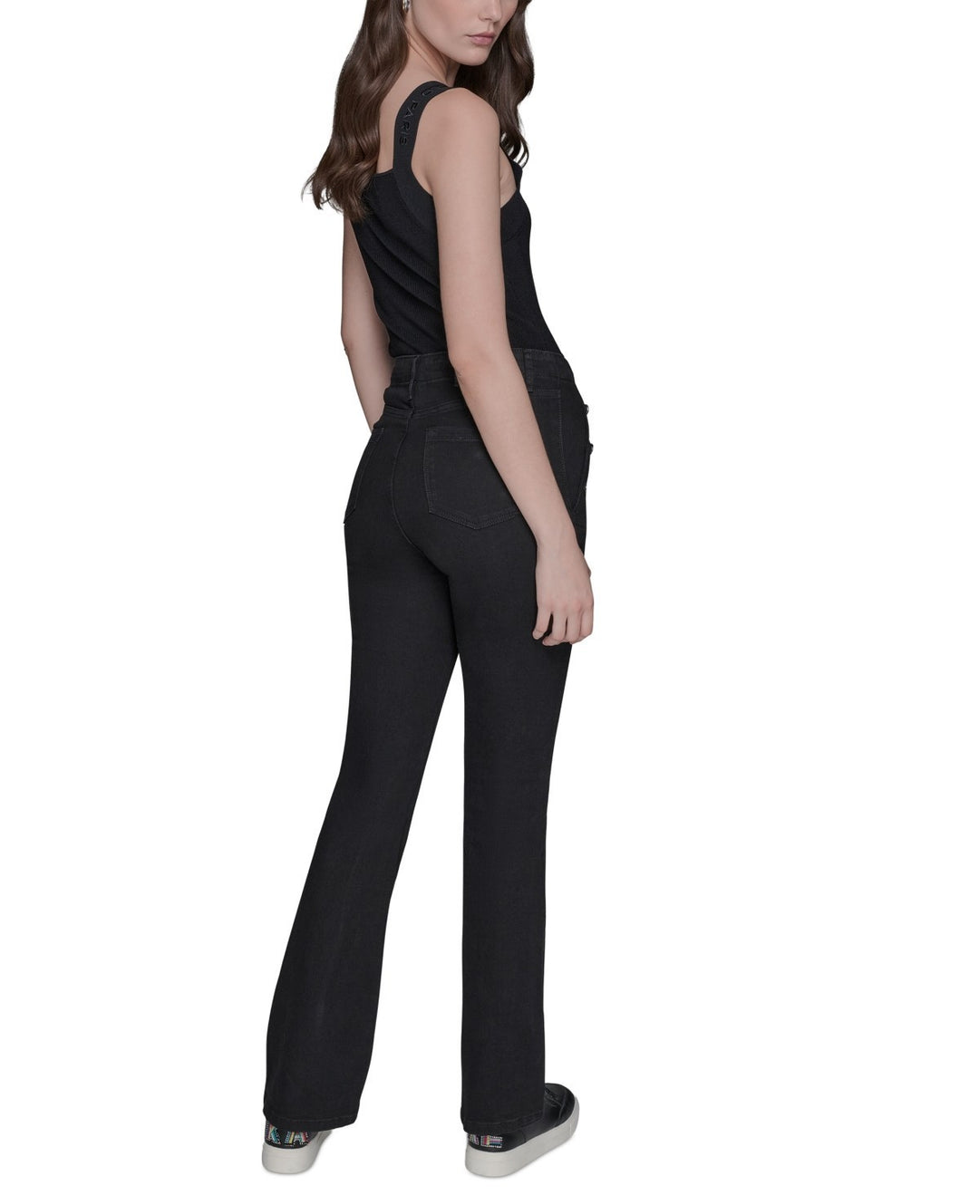 KARL LAGERFELD PARIS Women's Sailor Flared-Leg Jeans MSRP $109.50