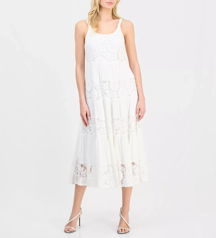 Robbie Bee Sleeveless Tiered Midi Dress MSRP $89