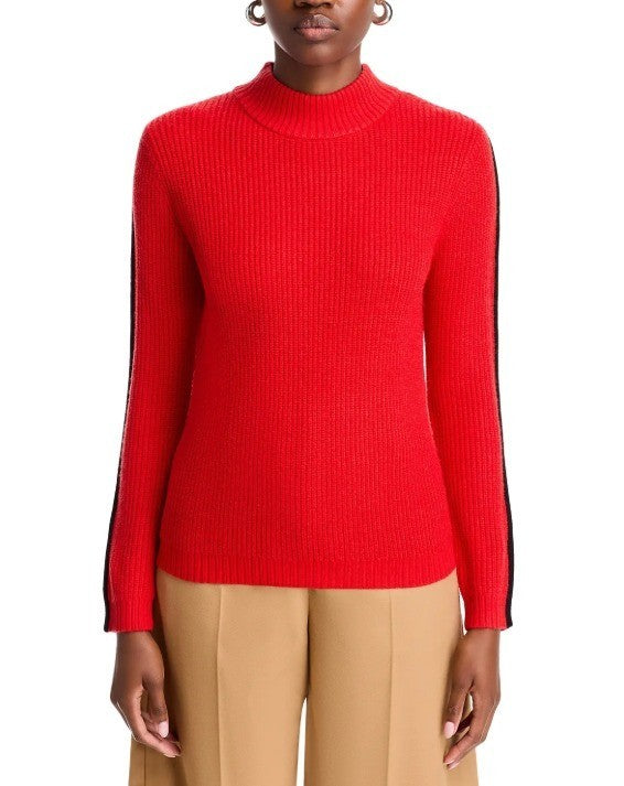 T Tahari Mock Neck Ribbed Sweater MSRP $78