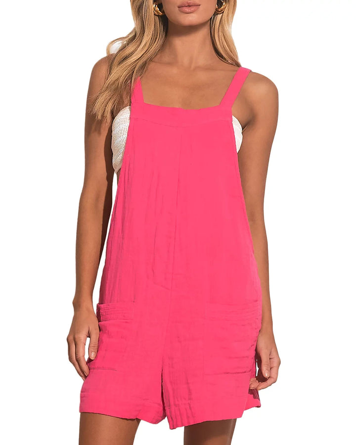 Elan Square Neck Cover Up Romper MSRP $65