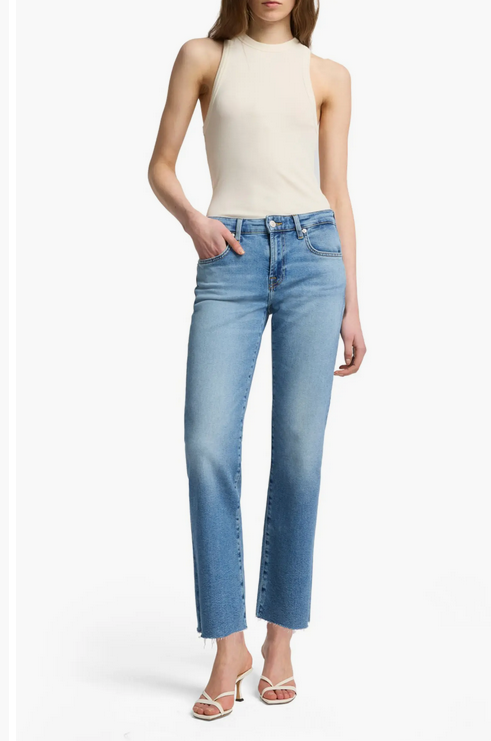 7 For All Mankind Calie Straight Leg Ankle Jeans MSRP $228