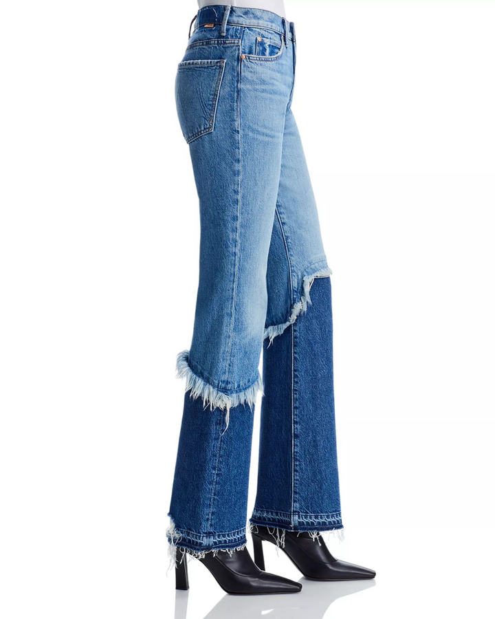 Mother the Dual Desperado Sneak in High Rise Jeans MSRP $298