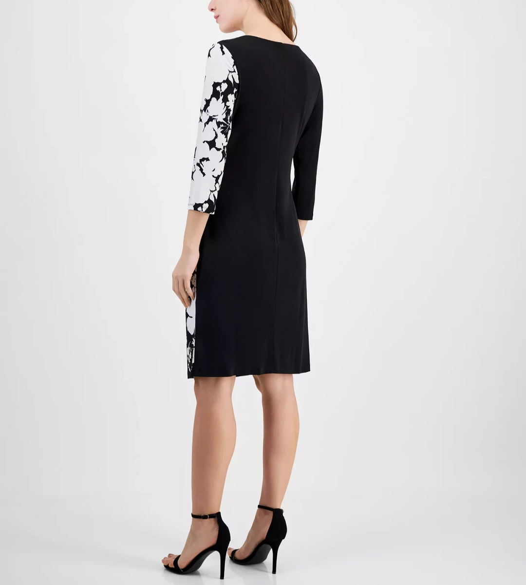 Connected Women's Floral-Print Ruched Sheath Dress MSRP $79