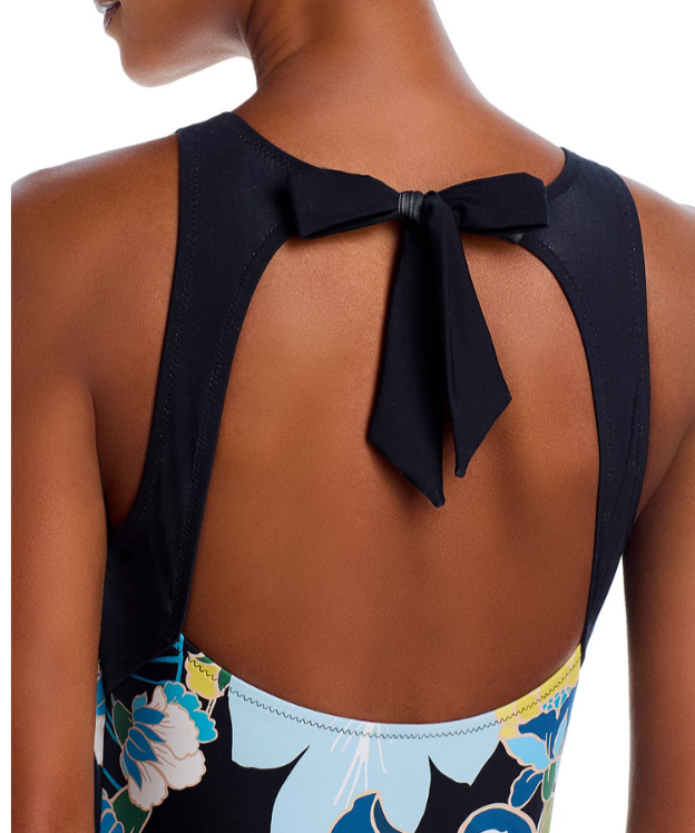 Johnny Was Jenn Tie Back One Piece Swimsuit MSRP $198