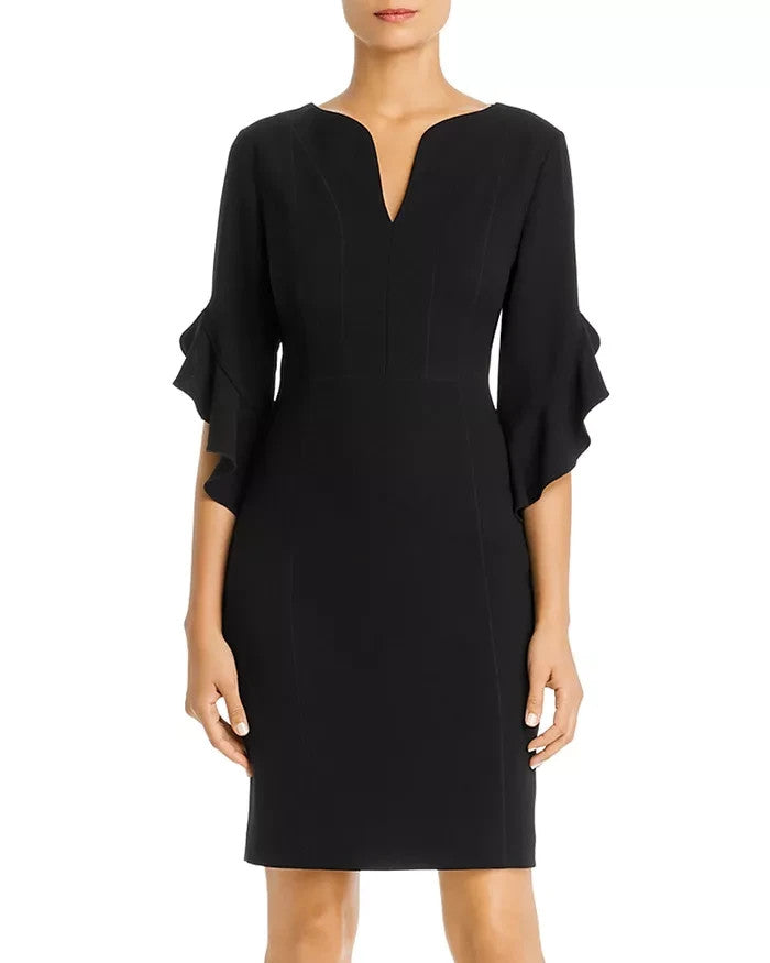 Elie Tahari Natanya Ruffled-Cuff Dress MSRP $398