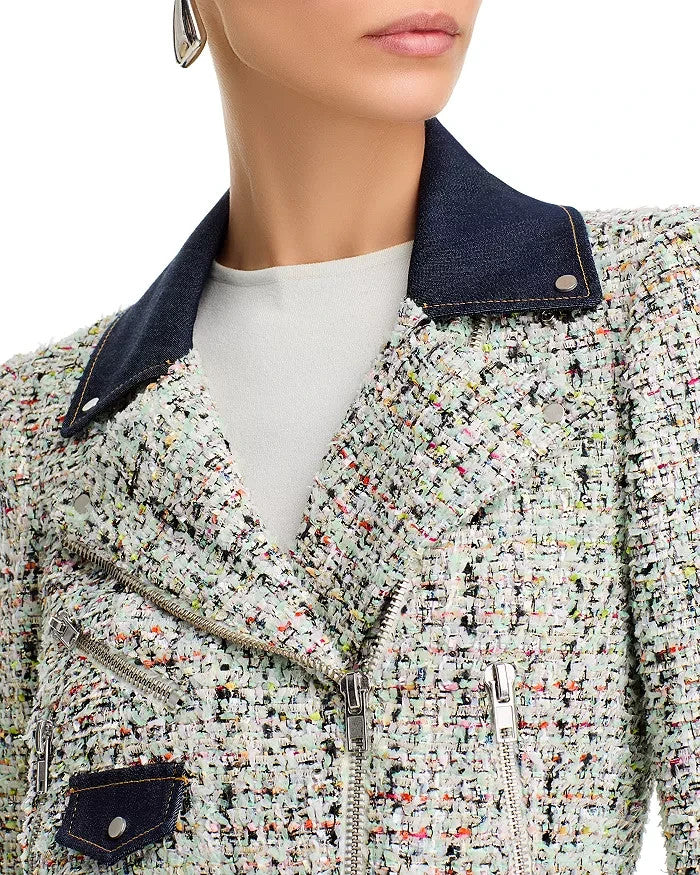 Cinq à Sept Anya Boucle Moto Jacket MSRP $425