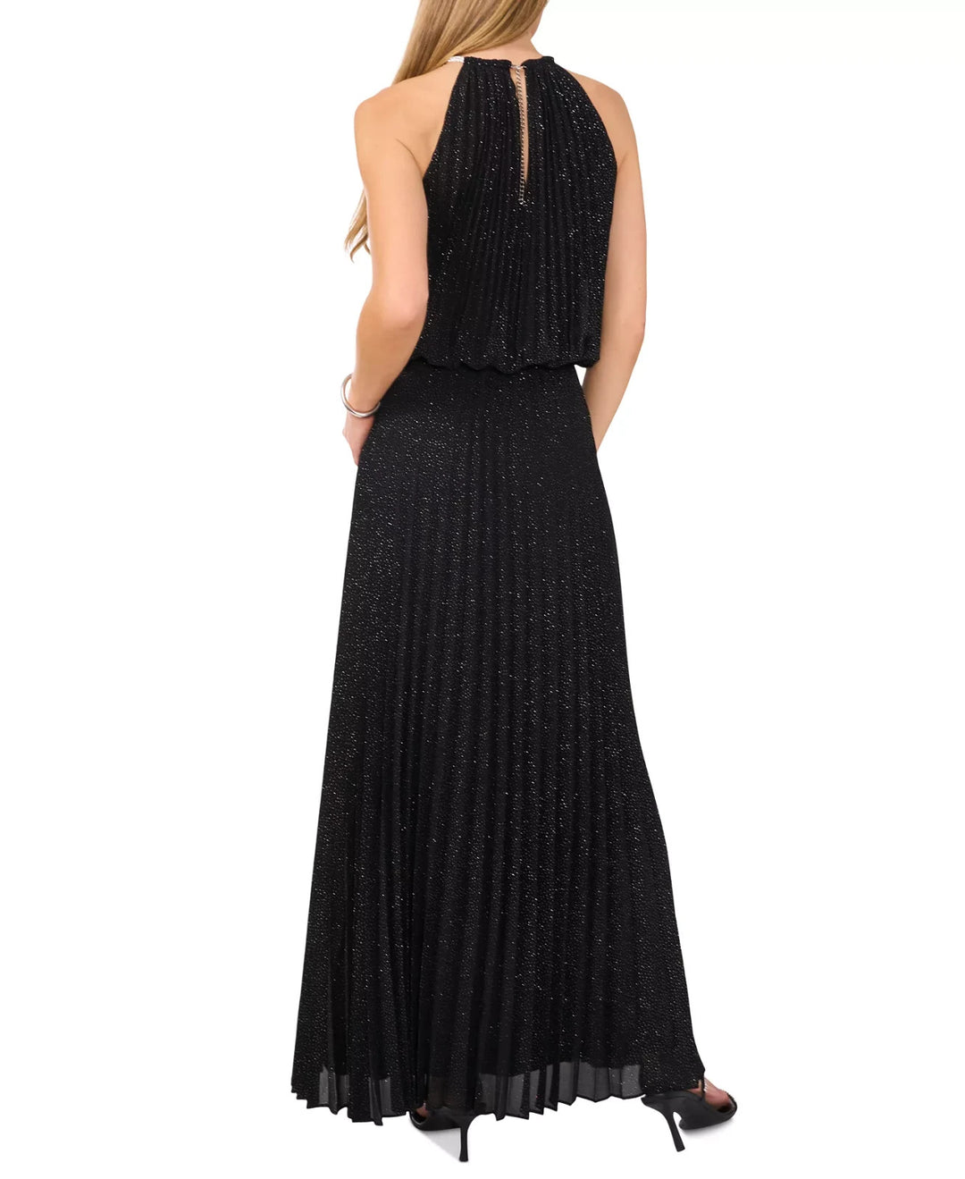 MSK Women's Glitter Halter-Neck Embellished Gown MSRP $129