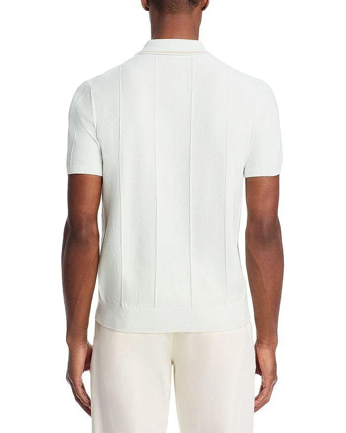 The Men's Store Short Sleeve Zip Polo Shirt MSRP $98
