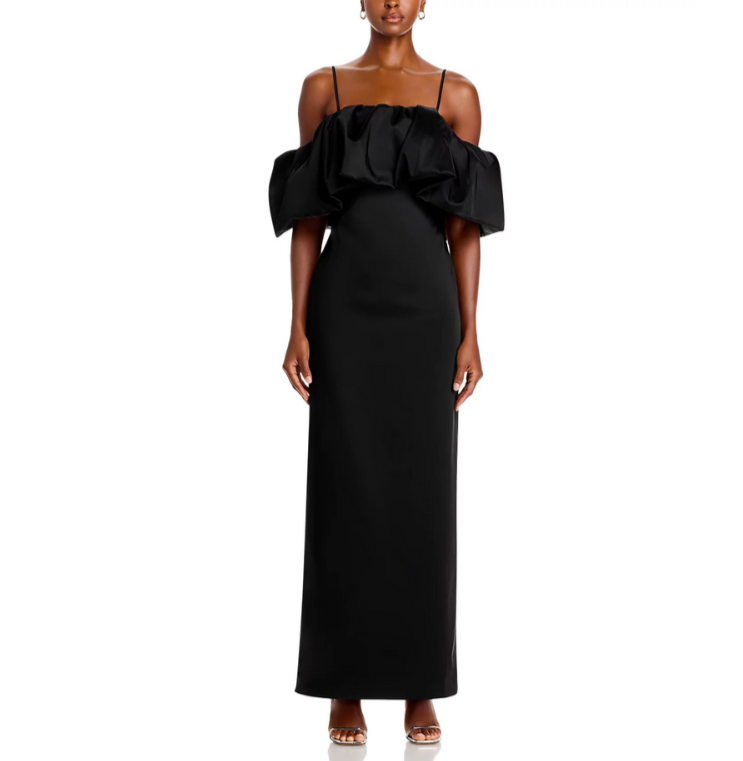 SIMKHAI Dorina Off The Shoulder Ruffle Dress MSRP $895