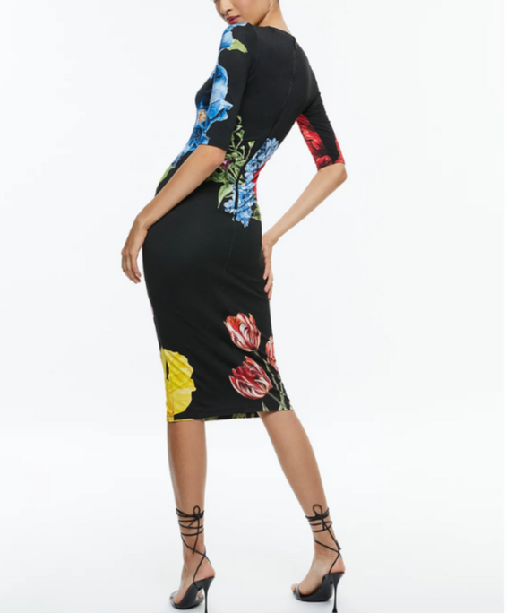 Alice and Olivia Delora Midi Dress MSRP $395