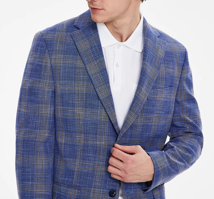 Tommy Hilfiger Men's Slim Fit Plaid Blazer MSRP $295