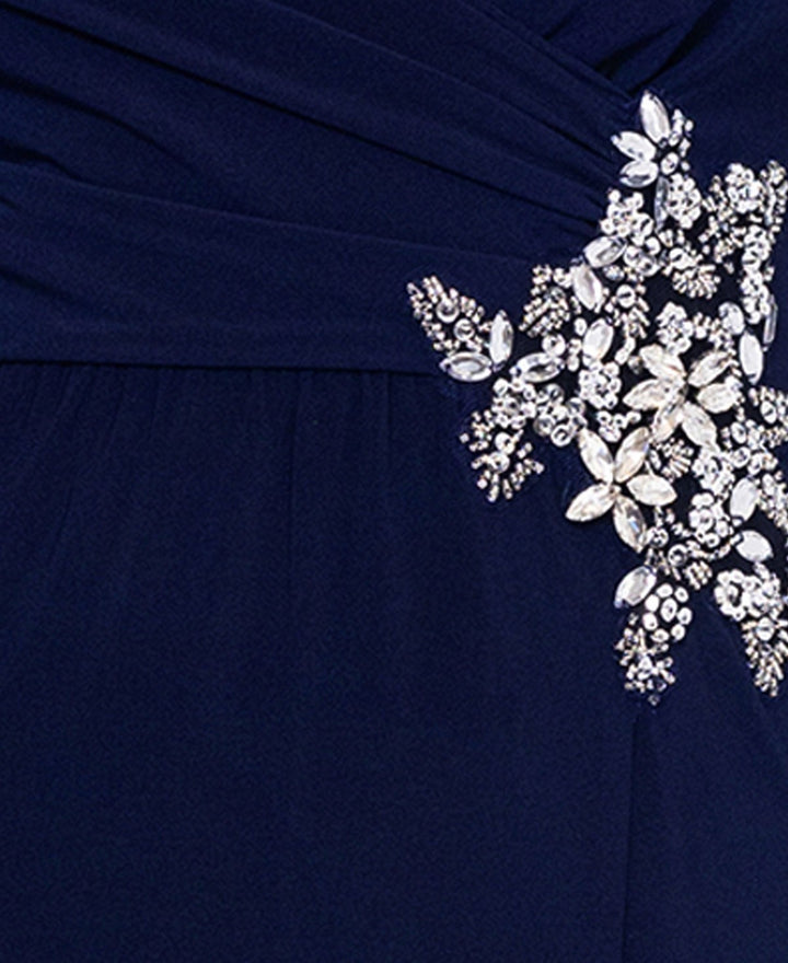Betsy & Adam Embellished Surplice Gown MSRP $239