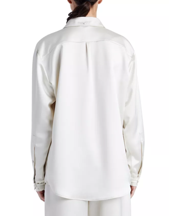 Proenza Schouler White Label Raven Satin Shirt MSRP $495