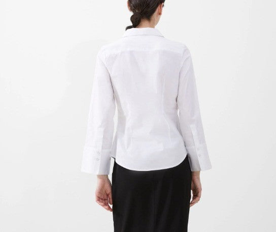 French Connection Women's Isabelle Poplin Asymmetric Shirt MSRP $78