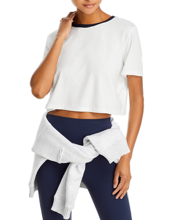 Splits59 Djuna Crop Ringer Tee MSRP $68
